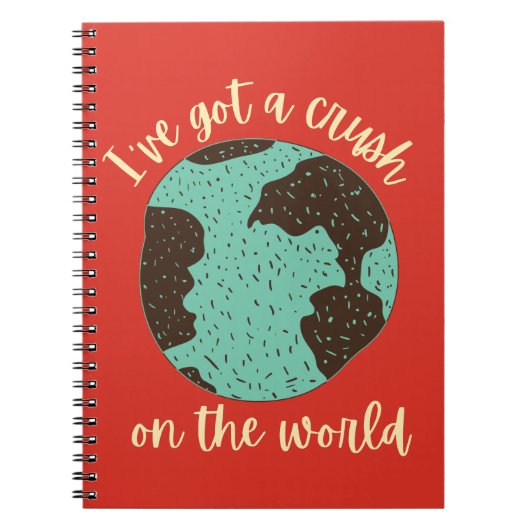 Funny Niedlich World Map Travel Journal Backpacker Notizblock (Vorderseite)