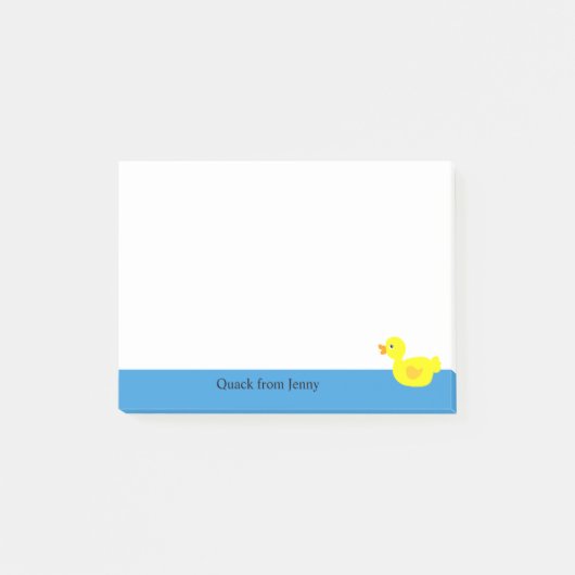 Funny Niedlich Yellow Duck Animal Individuelle Nam Post-it Klebezettel (Vorderseite)