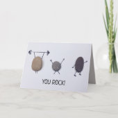 Funny Niedlich "You Rock" Ermutigung oder Dank Puf Karte (Vorderseite)