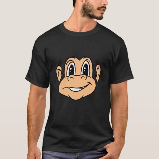 Funny Niedliche Affe Ape Ganzes Gesicht Tierisches T-Shirt (Vorderseite)