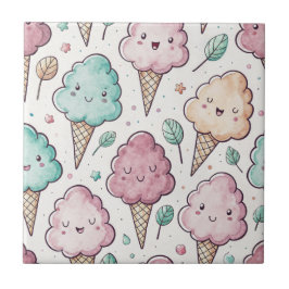 Funny niedliche Baumwollbonbons Kawaii nahtlos Mus Fliese