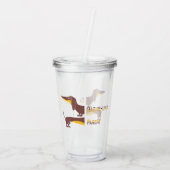 Funny niedliche Dackel für Langhundeeltern Acryltrinkbecher (Rückseite)