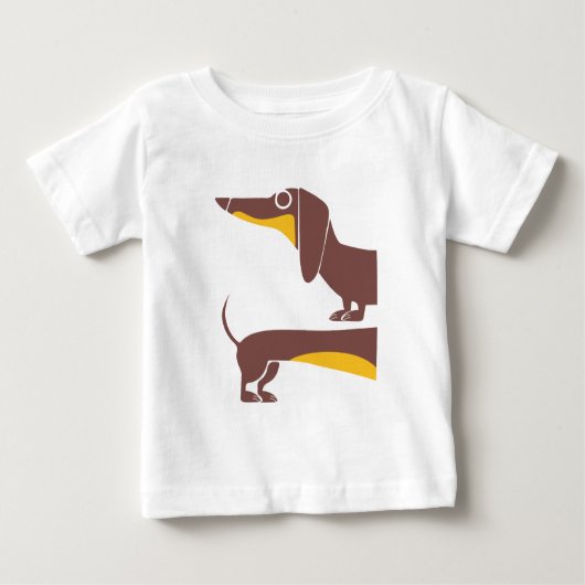 Funny niedliche Dackel für Langhundeeltern Baby T-shirt (Vorderseite)