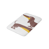 Funny niedliche Dackel für Langhundeeltern Badematte (Schrägansicht)