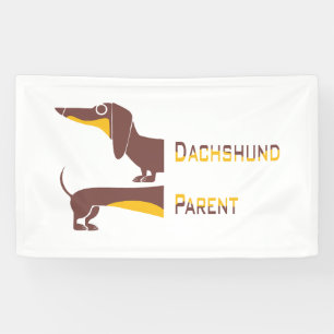Funny niedliche Dackel für Langhundeeltern Banner