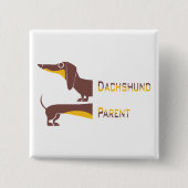 Funny niedliche Dackel für Langhundeeltern Button (Vorderseite)