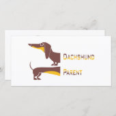 Funny niedliche Dackel für Langhundeeltern Dankeskarte (Vorne/Hinten)
