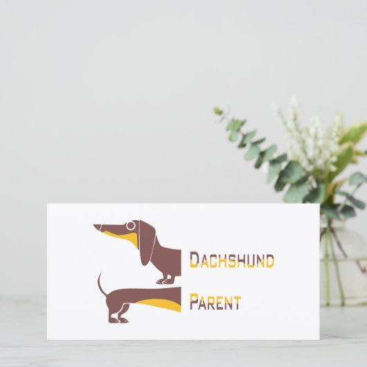 Funny niedliche Dackel für Langhundeeltern Dankeskarte (Stehend Vorderseite)