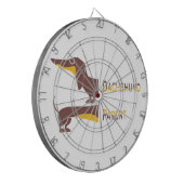 Funny niedliche Dackel für Langhundeeltern Dartscheibe (Vorderseite Links)