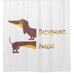 Funny niedliche Dackel für Langhundeeltern Duschvorhang