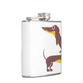 Funny niedliche Dackel für Langhundeeltern Flachmann (Rechts)