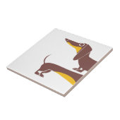 Funny niedliche Dackel für Langhundeeltern Fliese (Seite)