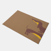 Funny niedliche Dackel für Langhundeeltern Fußmatte (Schrägansicht)