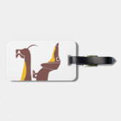 Funny niedliche Dackel für Langhundeeltern Gepäckanhänger (Rückseite horizontal)