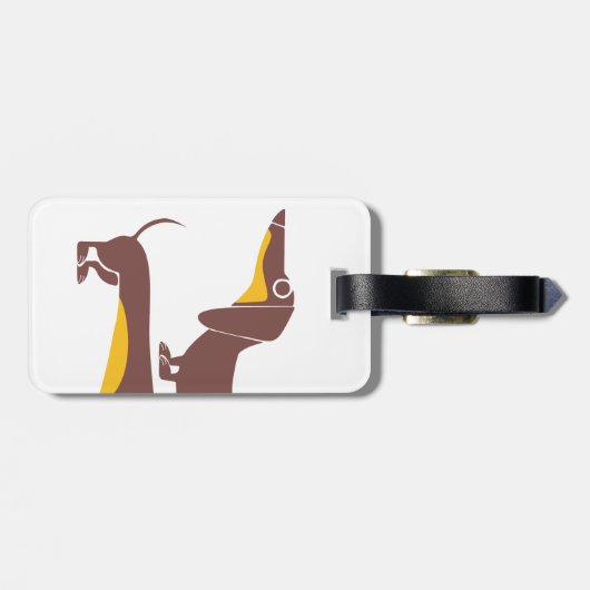 Funny niedliche Dackel für Langhundeeltern Gepäckanhänger (Rückseite horizontal)