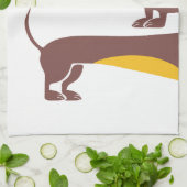 Funny niedliche Dackel für Langhundeeltern Geschirrtuch (Gefaltet)