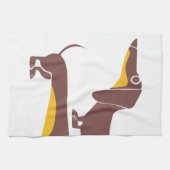 Funny niedliche Dackel für Langhundeeltern Geschirrtuch (Horizontal)