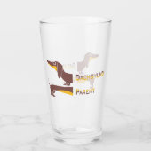 Funny niedliche Dackel für Langhundeeltern Glas (Rückseite)