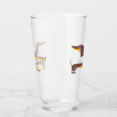 Funny niedliche Dackel für Langhundeeltern Glas (Links)