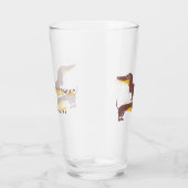 Funny niedliche Dackel für Langhundeeltern Glas (Rechts)