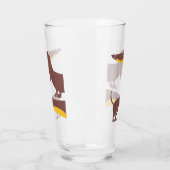 Funny niedliche Dackel für Langhundeeltern Glas (Links)