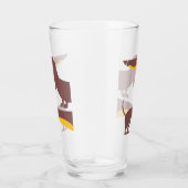 Funny niedliche Dackel für Langhundeeltern Glas (Rechts)