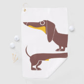 Funny niedliche Dackel für Langhundeeltern Golfhandtuch (Insitu)