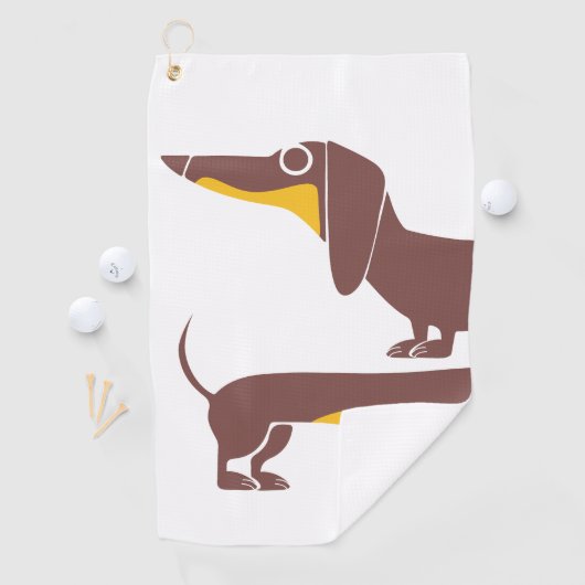 Funny niedliche Dackel für Langhundeeltern Golfhandtuch (Insitu)