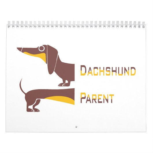 Funny niedliche Dackel für Langhundeeltern Kalender (Titelbild)