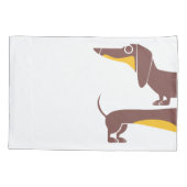 Funny niedliche Dackel für Langhundeeltern Kissenbezug (Rückseite)