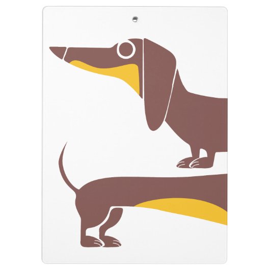Funny niedliche Dackel für Langhundeeltern Klemmbrett (Rückseite)