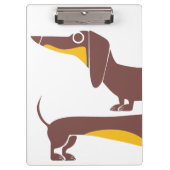 Funny niedliche Dackel für Langhundeeltern Klemmbrett (Vorderseite)