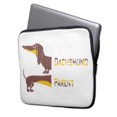 Funny niedliche Dackel für Langhundeeltern Laptopschutzhülle (Vorderseite Links)