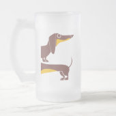 Funny niedliche Dackel für Langhundeeltern Mattglas Bierglas (Links)