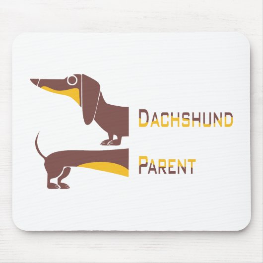 Funny niedliche Dackel für Langhundeeltern Mousepad (Vorne)