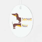 Funny niedliche Dackel für Langhundeeltern Ornament Aus Metall (Vorderseite links)