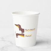 Funny niedliche Dackel für Langhundeeltern Pappbecher (Rückseite)