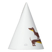 Funny niedliche Dackel für Langhundeeltern Partyhütchen (Links)