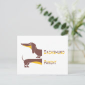 Funny niedliche Dackel für Langhundeeltern Postkarte (Stehend Vorderseite)