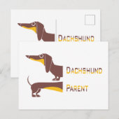 Funny niedliche Dackel für Langhundeeltern Postkarte (Vorne/Hinten)
