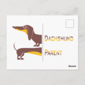 Funny niedliche Dackel für Langhundeeltern Postkarte (Rückseite)