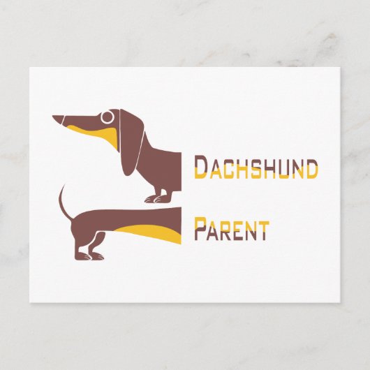 Funny niedliche Dackel für Langhundeeltern Postkarte (Vorderseite)