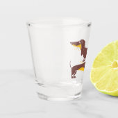 Funny niedliche Dackel für Langhundeeltern Schnapsglas (Links)
