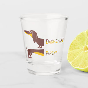Funny niedliche Dackel für Langhundeeltern Schnapsglas