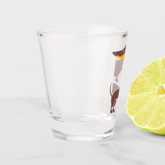 Funny niedliche Dackel für Langhundeeltern Schnapsglas (Links)