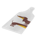 Funny niedliche Dackel für Langhundeeltern Schneidebrett (Ecke)