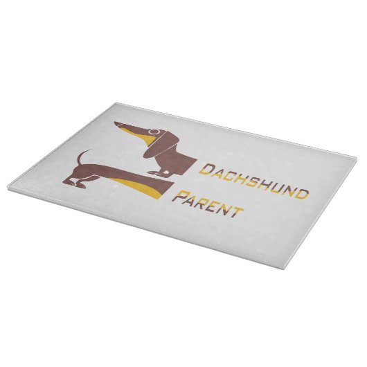 Funny niedliche Dackel für Langhundeeltern Schneidebrett (Ecke)