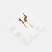 Funny niedliche Dackel für Langhundeeltern Serviette (Ecke)
