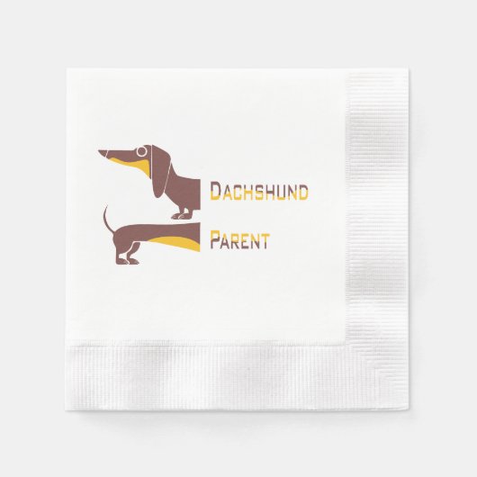 Funny niedliche Dackel für Langhundeeltern Serviette (Vorderseite)