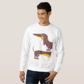 Funny niedliche Dackel für Langhundeeltern Sweatshirt (Vorne ganz)